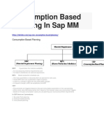 Consumption Based Planning in Sap MM