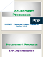 Procurement Processes: EGS 5622 Enterprise Systems Integration Spring, 2018