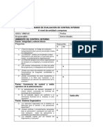 Cuestionario de Evaluacion de Control Interno Modelo