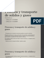 Procesos y Transporte de Solidos y Gases