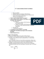 Chapter 17: Autocorrelation (Serial Correlation) : - o o o o - o