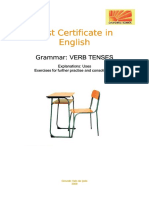 First Certificate in English. Grammar Verb Tenses