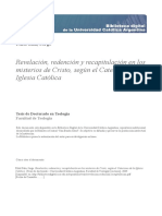 Revelación, Redención y Recapitulación en Los Misterios de Cristo, Según El Catecismo de La Iglesia Católica - Jorge Piñol Sala