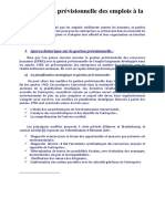 De La Gestion Prévisionnelle Des Emplois À La GPEC