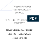 Class 12 Physics Project - Measuring Current Using Halfwave Rectifier