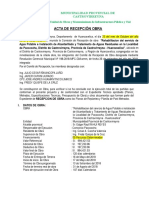 Acta de Recepcion de Obra Pacococha....