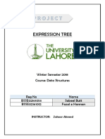 Expression Tree: Winter Semester 2018 Course: Data Structures