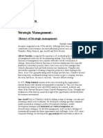 History of Strategic Management:: Alfred Chandler Recognized The Importance of Coordinating The Various Aspects