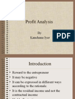 Profit Analysis: by Kanchana Iyer