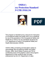 OSHA's Respiratory Protection Standard 29 CFR 1910.134