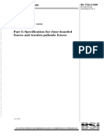 BS 1722-5-1999 Specification For Close-Boarded Fences and Wooden Palisade Fences