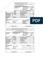 Airtech Systems (India) Pvt. LTD.: Salary Slip For The Month of October 2018