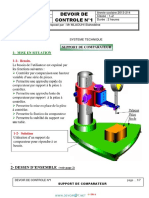 Devoir de Contrôle N°1 - Génie Mécanique Pompe D'alimentation - 3ème Technique (2013-2014) MR Mlaouhi Slaheddine