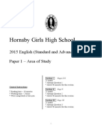 Hornsby Girls 2015 English Trial Paper 1