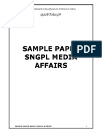 Sample Paper SNGPL Media Affairs: Building Standards in Educational and Professional Testing