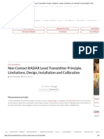 Non Contact RADAR Level Transmitter Principle, Limitations, Design, Installation and Calibration Instrumentation Tools