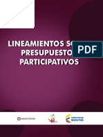 Lineamientos Sobre Presupuesto Participativo - Colombia