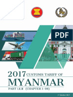 cUSTOMS tARIFF OF mYANMAR