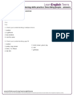 Listening Skills Practice: Describing People - Answers: Preparation: Multiple Choice