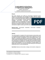 Planejamento Estratégico de Comunicação Empresarial