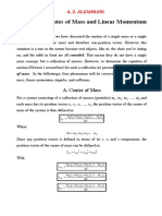 Chapter 9: Center of Mass and Linear Momentum: A. Z. Alzahrani