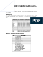 Formulación de Química Orgánica: 1. Alcanos