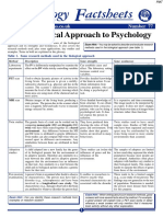 Sychology Actsheets: The Biological Approach To Psychology