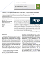 Theoretical and Experimental Specific Capacitance of Polyaniline in Sulfuric Acid