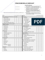 Operating Room Skills Checklist