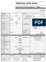 CS Form No. 212 Revised Personal Data Sheet - New