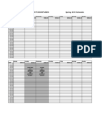 Fifth Term Iti Disciplines Spring 2019 Schedule