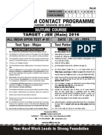 Classroom Contact Programme: Allen