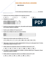 Activdades Multiplos y Divisorea 6°A