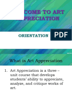 Welcome To Art Appreciation: Orientation