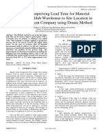 Analysis of Improving Lead Time For Material Delivery From Hub Warehouse To Site Location in Heavy Equipment Company Using Dmaic Method