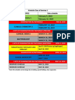 Schedule Class of Seminar 1