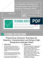 Phased Array Ultrasonic Techniques For Detection, Characterization and Sizing of High Temperature Hydrogen Attack