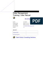 Order Management Training / User Manual: Client-Centric Consulting Solutions