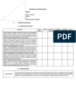 Informe Psicopedagógico - Test Vocacional