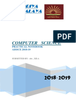 Computer Science Practical File Printed