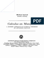 M. Spivak - Calculus On Manifolds PDF