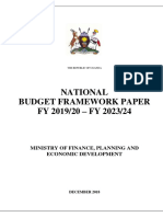 National Budget Framework Paper FY 2019-20