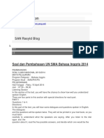 SAN Rasyid Blog: Soal Dan Pembahasan UN SMA Bahasa Inggris 2014