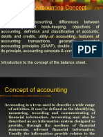 Basic Accounting Concepts, Conventions, Bases &amp Policies, Concept of Balance Sheet