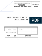 Procedimiento de Maniobras de Izaje de Tanque Diesel