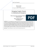 Managing Complex Projects in Multinational Enterprises: Flávio Jorge Freire D Andrade Battistuzzo Marcos Roberto Piscopo