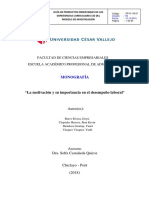 La Motivacion y Su Importancia e El Desempeño Laboral MONOGRAFIA