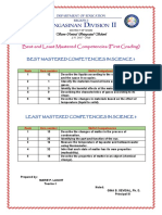 Best and Least Mastered 1st Grading - 2018-2019