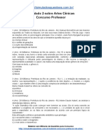 Simulado 2 Sobre Artes Cênicas Concurso Professor