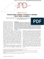 Cemented Implant Restoration A Technique For Minimizing Adverse Biologic Consequences PDF